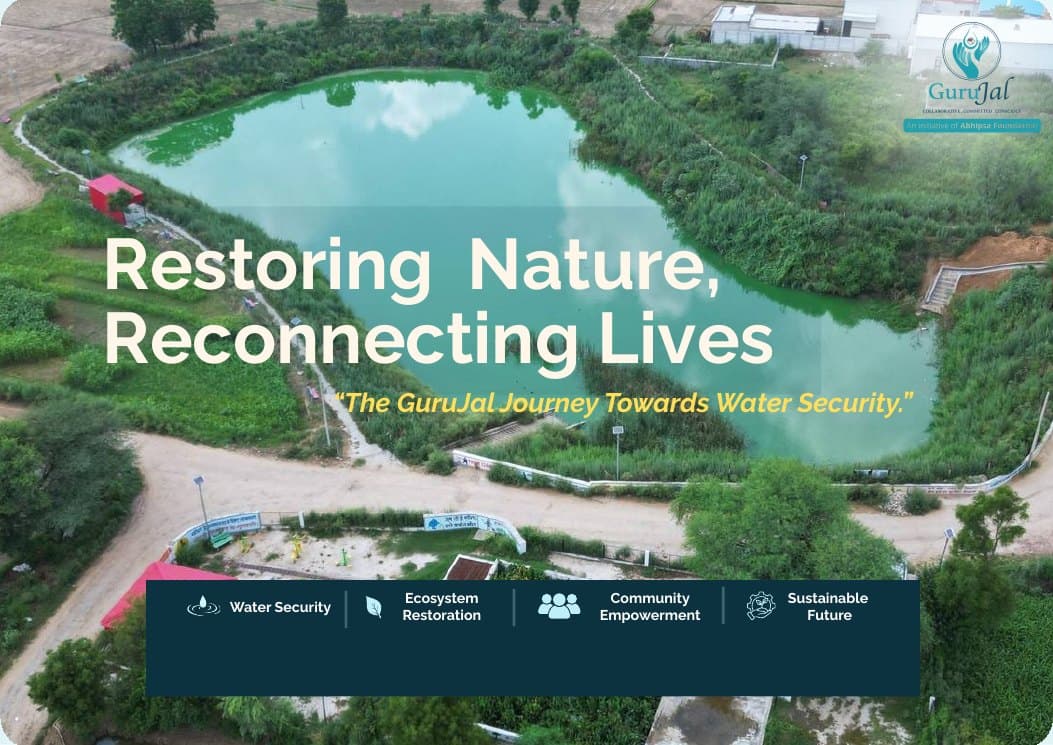 Cover of GuruJal's coffee-table book: Restoring Nature, Reconnecting Lives
